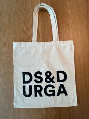 D.S. & Durga Minimalist Logo Canvas Tote Bag. Natural/Cream